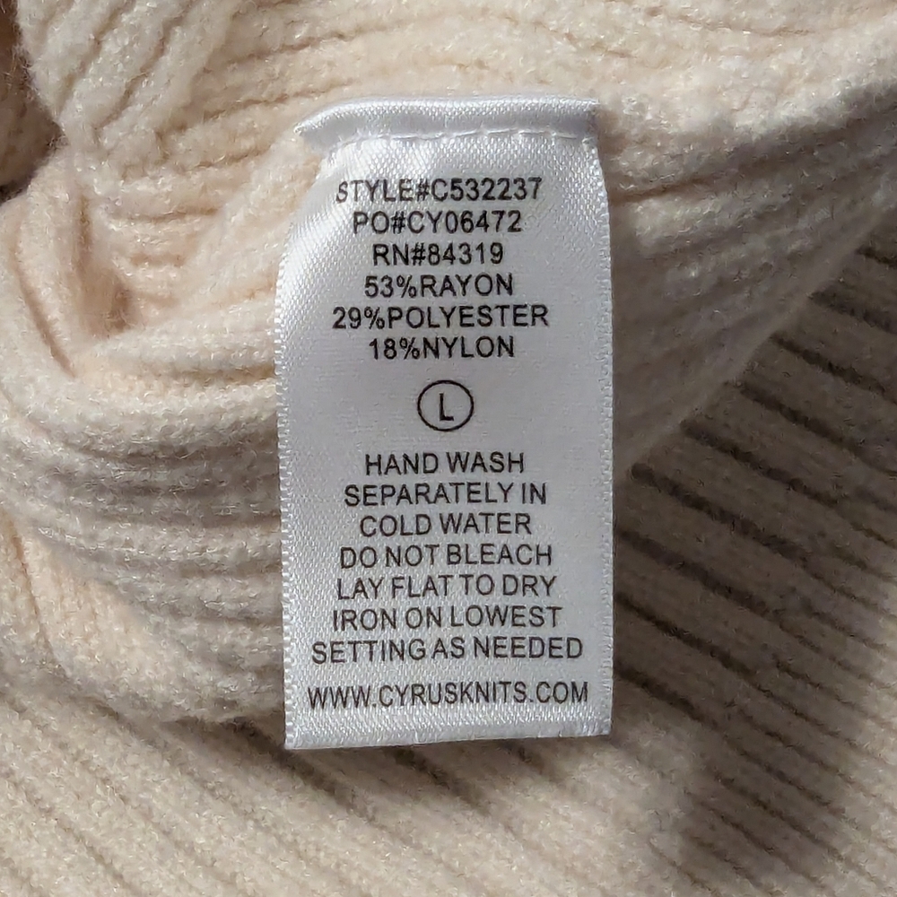 Cyrus Raya Knit Cream Sweater - Picture 6 of 7